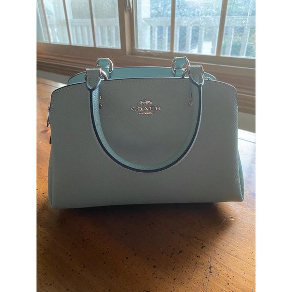 NWOT COACH Mini Lillie Carryall Powder Blue - Picture 9 of 15